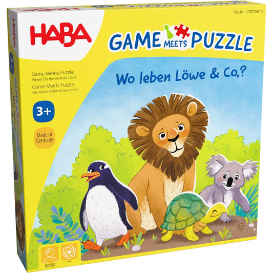 Game meets Puzzle - Wo leben Löwe & Co.?, Brettspiel