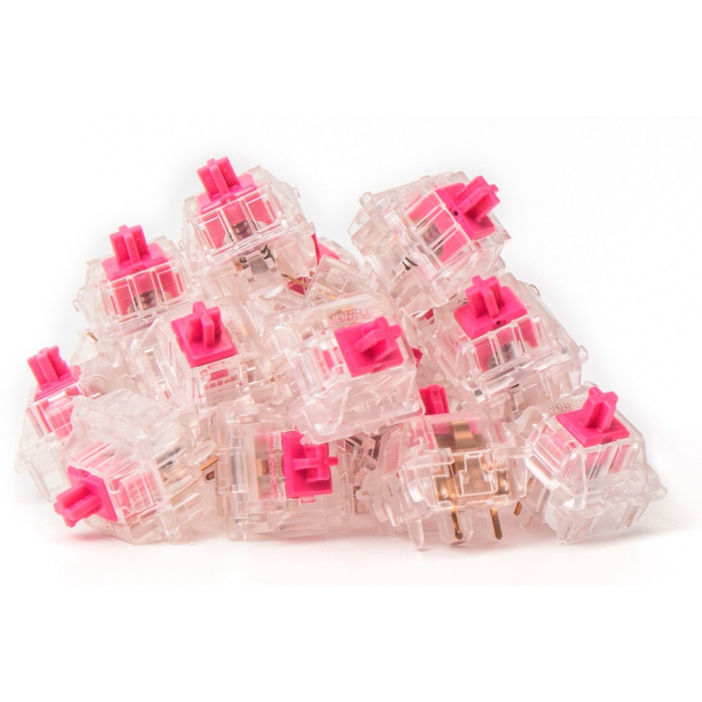 Keychron Gateron Aliaz Silent Tactile (70 Gf) Switch-Set (pink/transparent, 110 Stück)