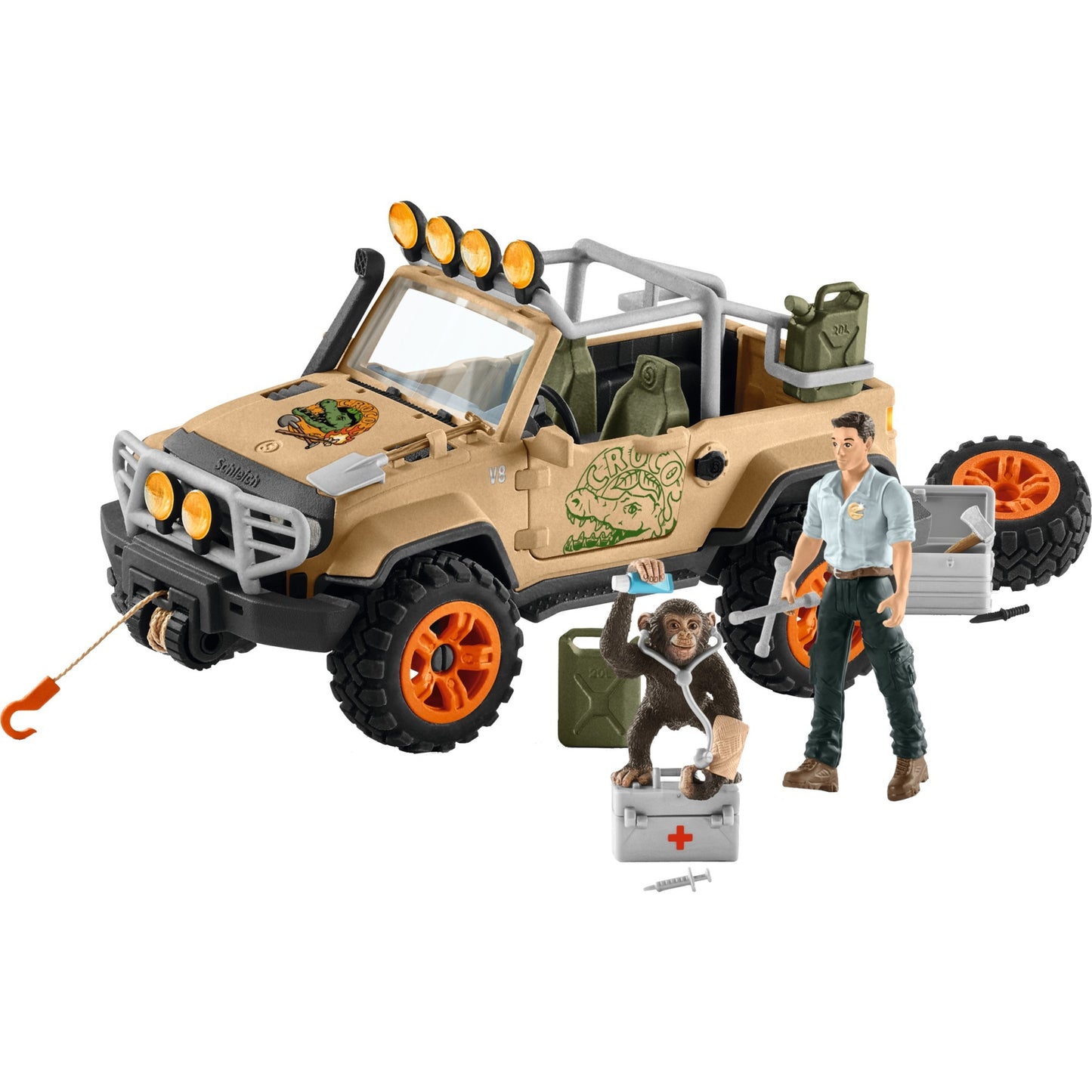 Schleich Wild Life Geländewagen m Seilwinde