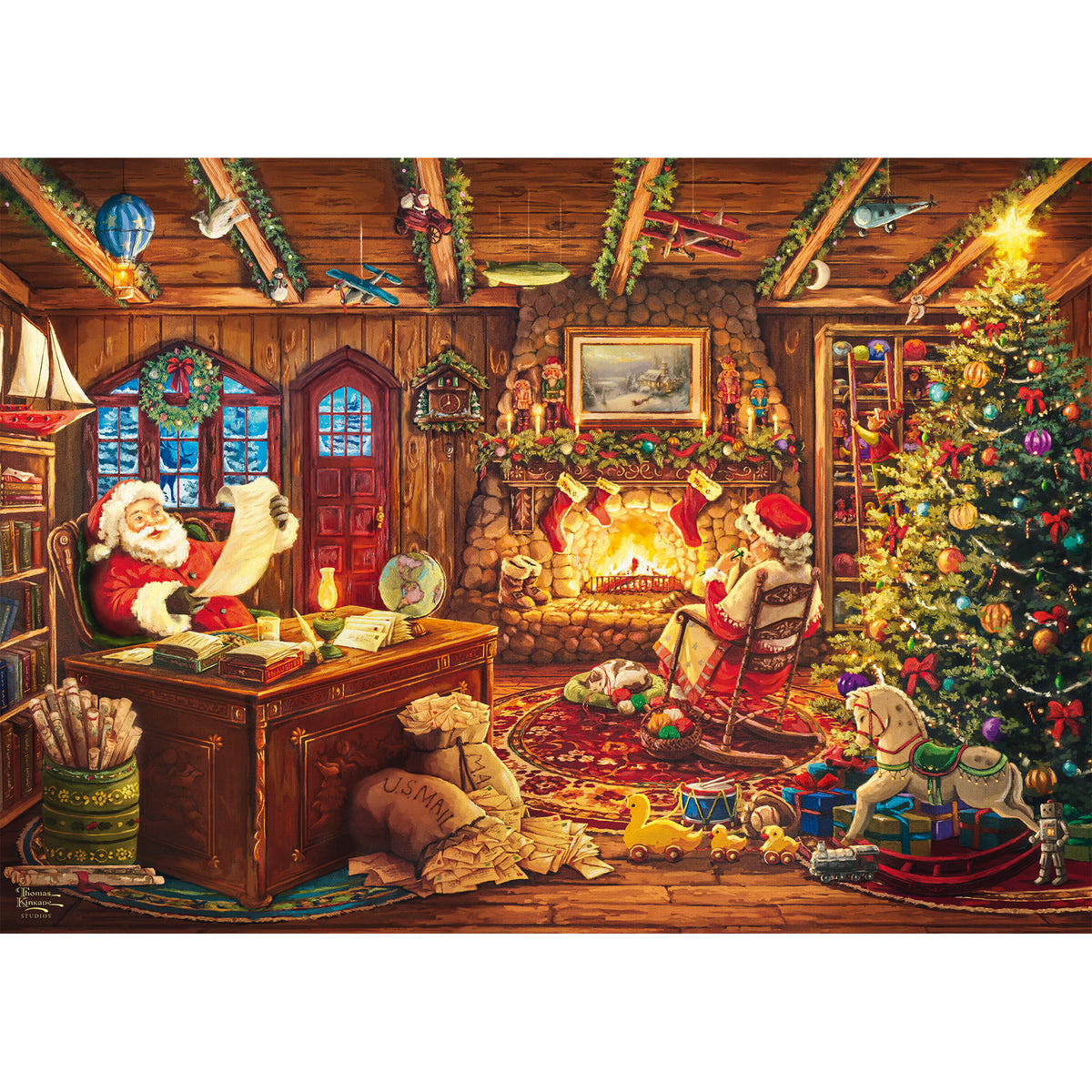 Thomas Kinkade Studios: Santa prüft die Wunschliste, Puzzle