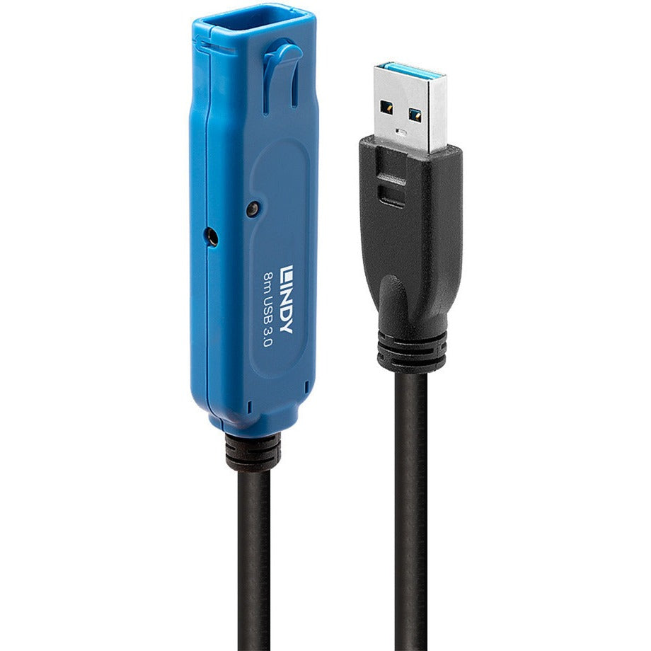 Lindy USB 3.2 Gen 1 Aktivverlängerungskabel Pro, USB-A Stecker > USB-A Buchse (schwarz, 8 Meter)