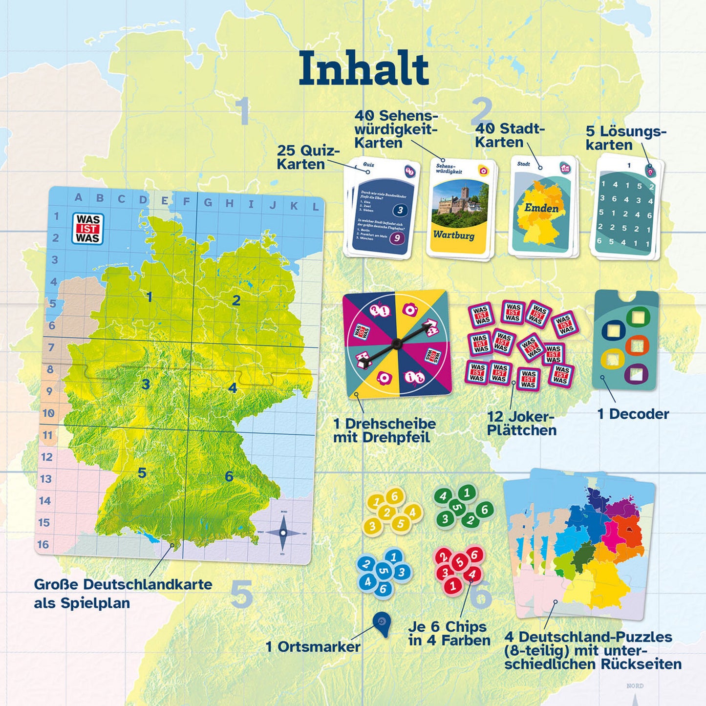 WAS IST WAS - Entdecke Deutschland, Brettspiel
