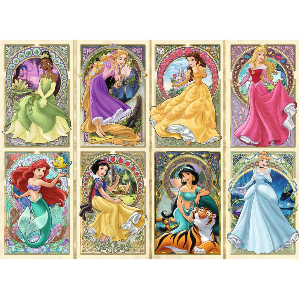 Ravensburger Puzzle Disney Princess - Nouveau Art Prinzessinnen (1000 Teile)