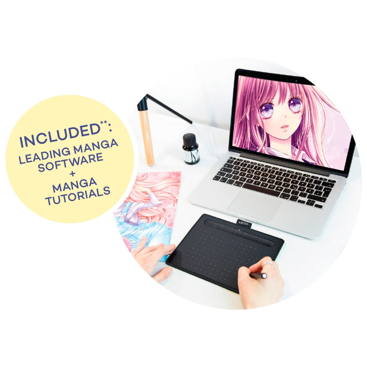 Wacom Intuos S mit Bluetooth (schwarz, Manga Edition)