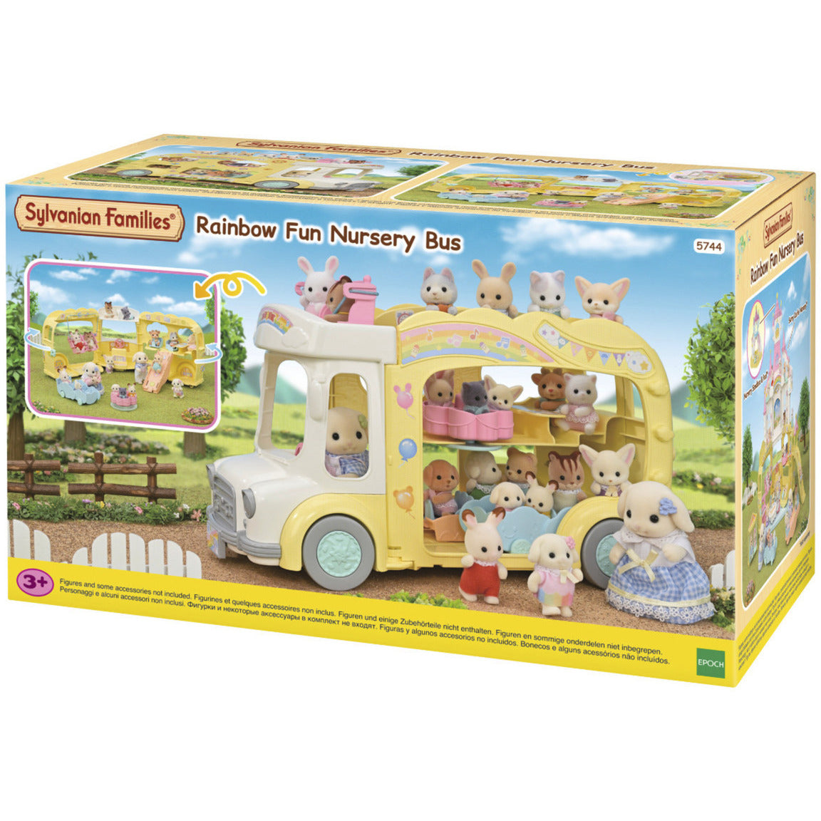 Sylvanian Families - Erlebniskindergarten Bus Regenbogen, Konstruktionsspielzeug