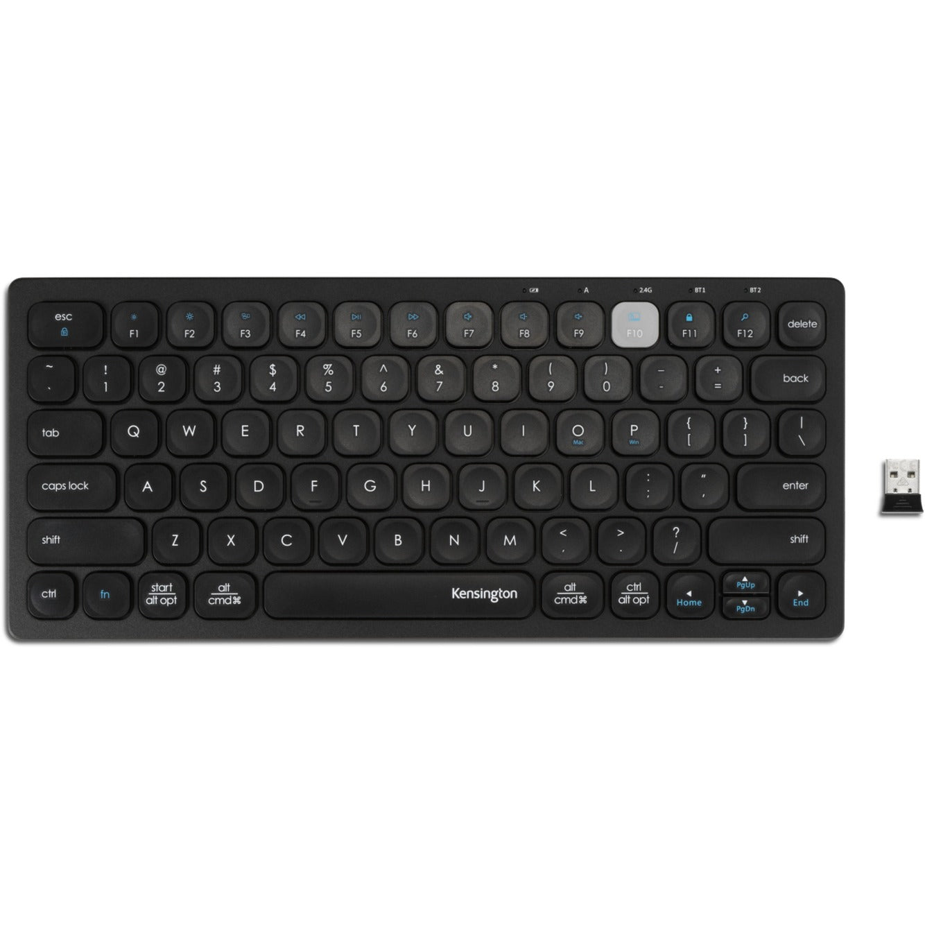Kensington Kompakte Multi-Device Dual Wireless Tastatur (schwarz, DE-Layout)