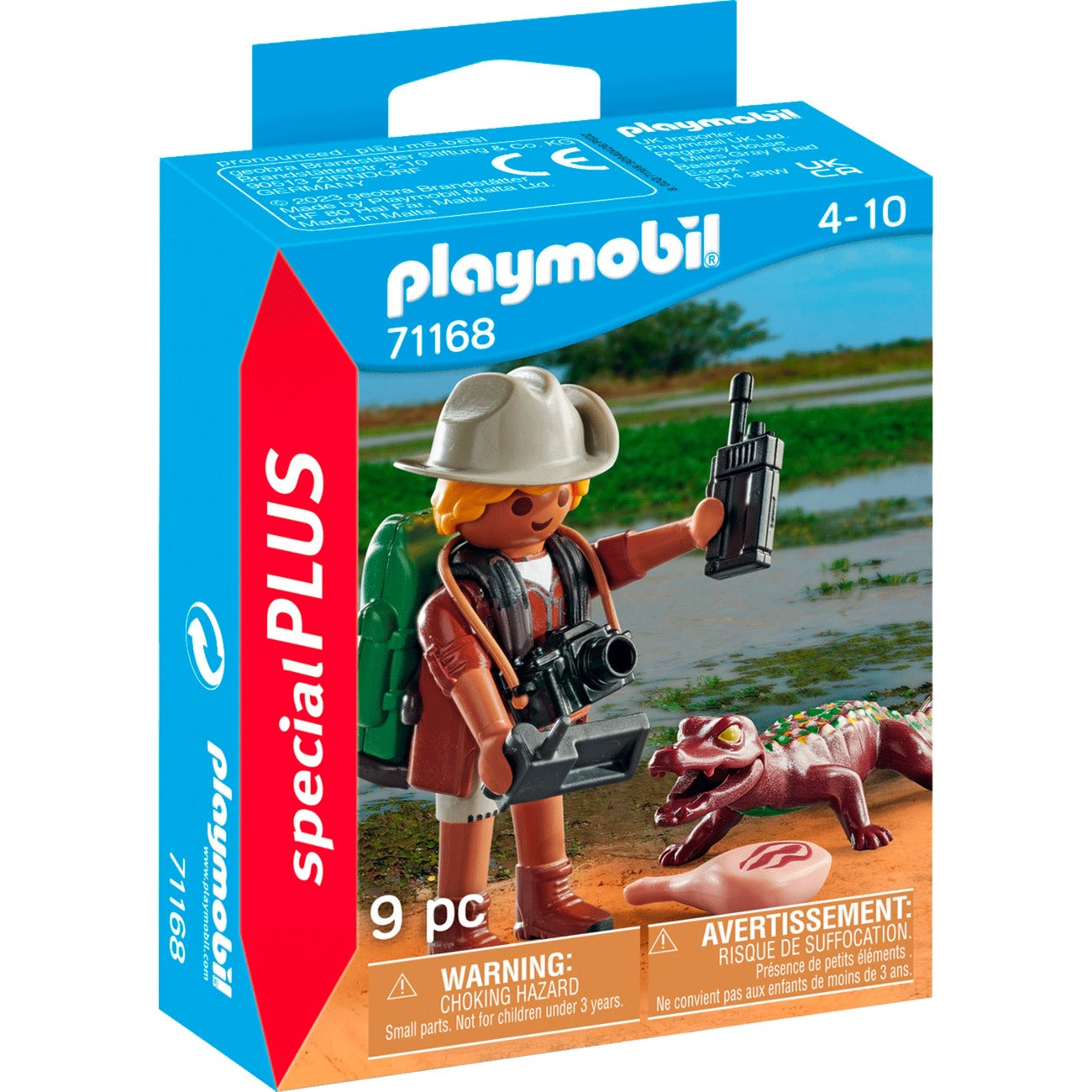 PLAYMOBIL 71168 specialPLUS Forscher mit jungem Kaiman, Konstruktionsspielzeug