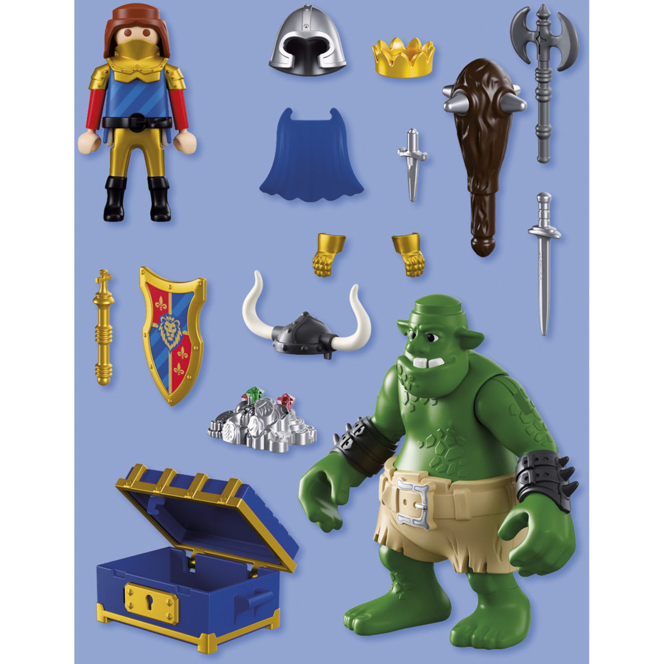 72116 Knights Troll mit Löwenritterschatz, Konstruktionsspielzeug