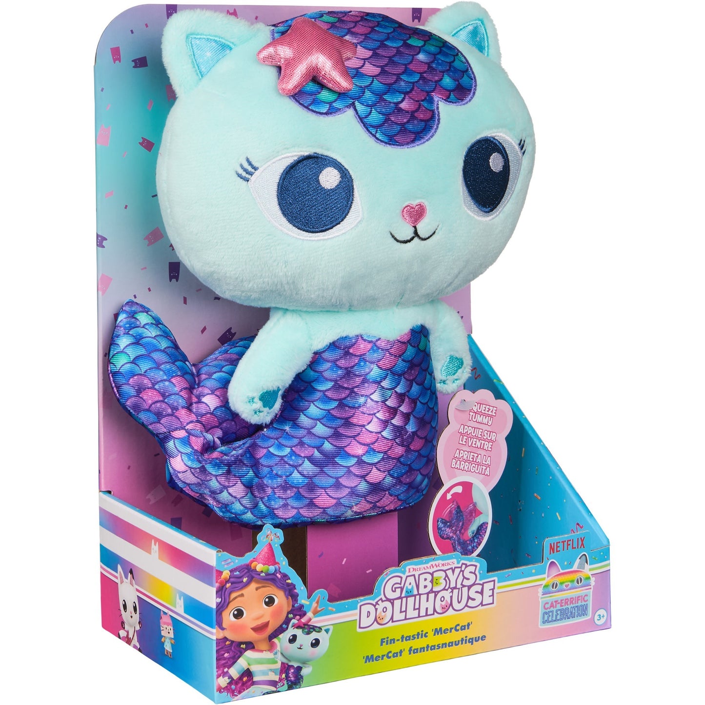 Gabby's Dollhouse - Plüsch-Katze Meerkätzchen, Kuscheltier