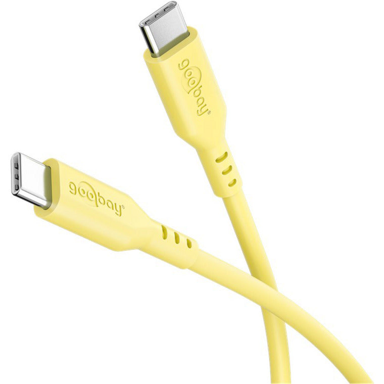 USB 2.0 Silikonkabel gelb, USB-C Stecker > USB-C Stecker