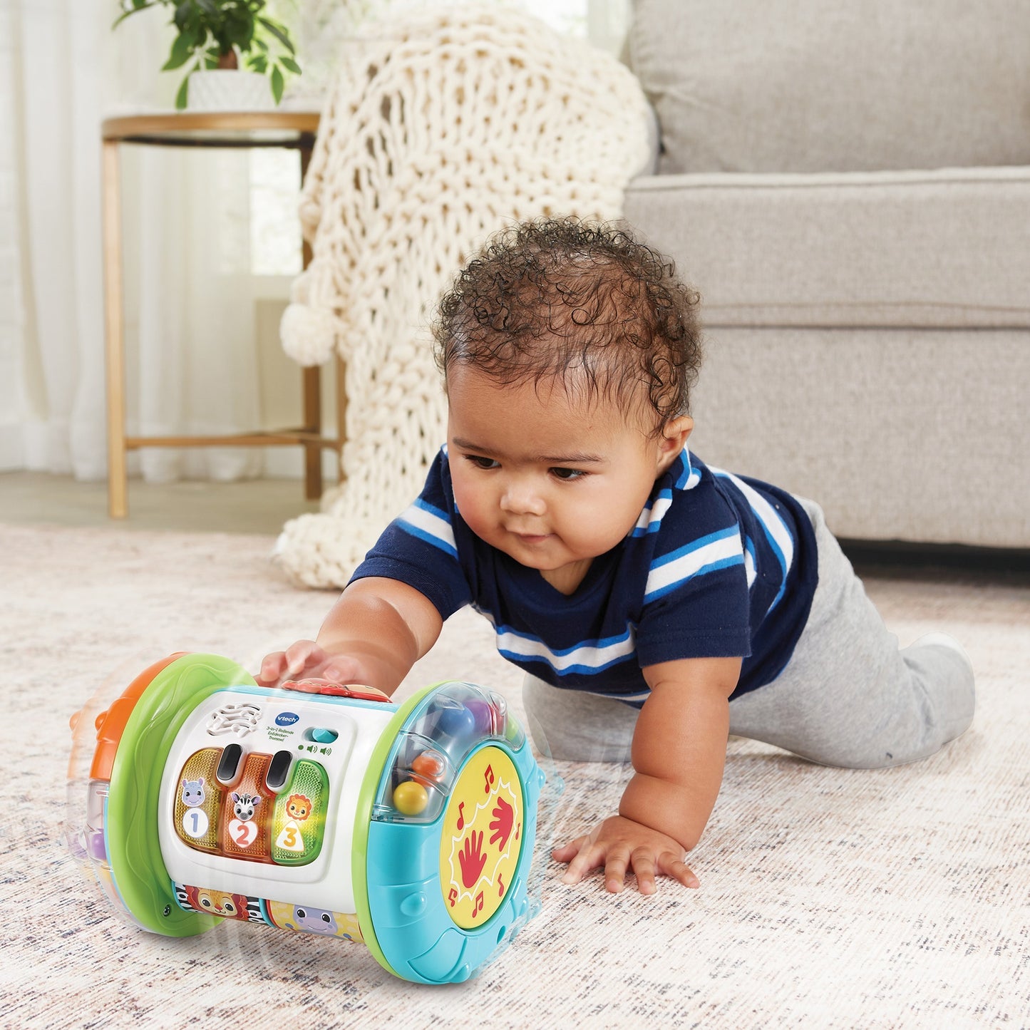 VTech 3-in-1 Rollende Entdecker-Trommel, Musikspielzeug