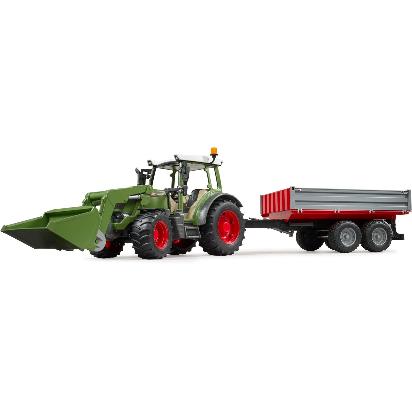 BRUDER Fendt Vario 211 mit Frontlader und Bordwandanhänger