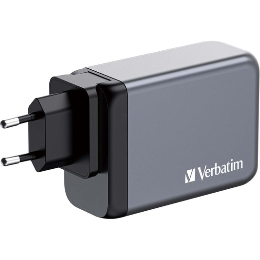 Verbatim GaN-Ladegerät 240W, 1x USB-A , 3x USB-C (grau, PD 3.0, QC 3.0)