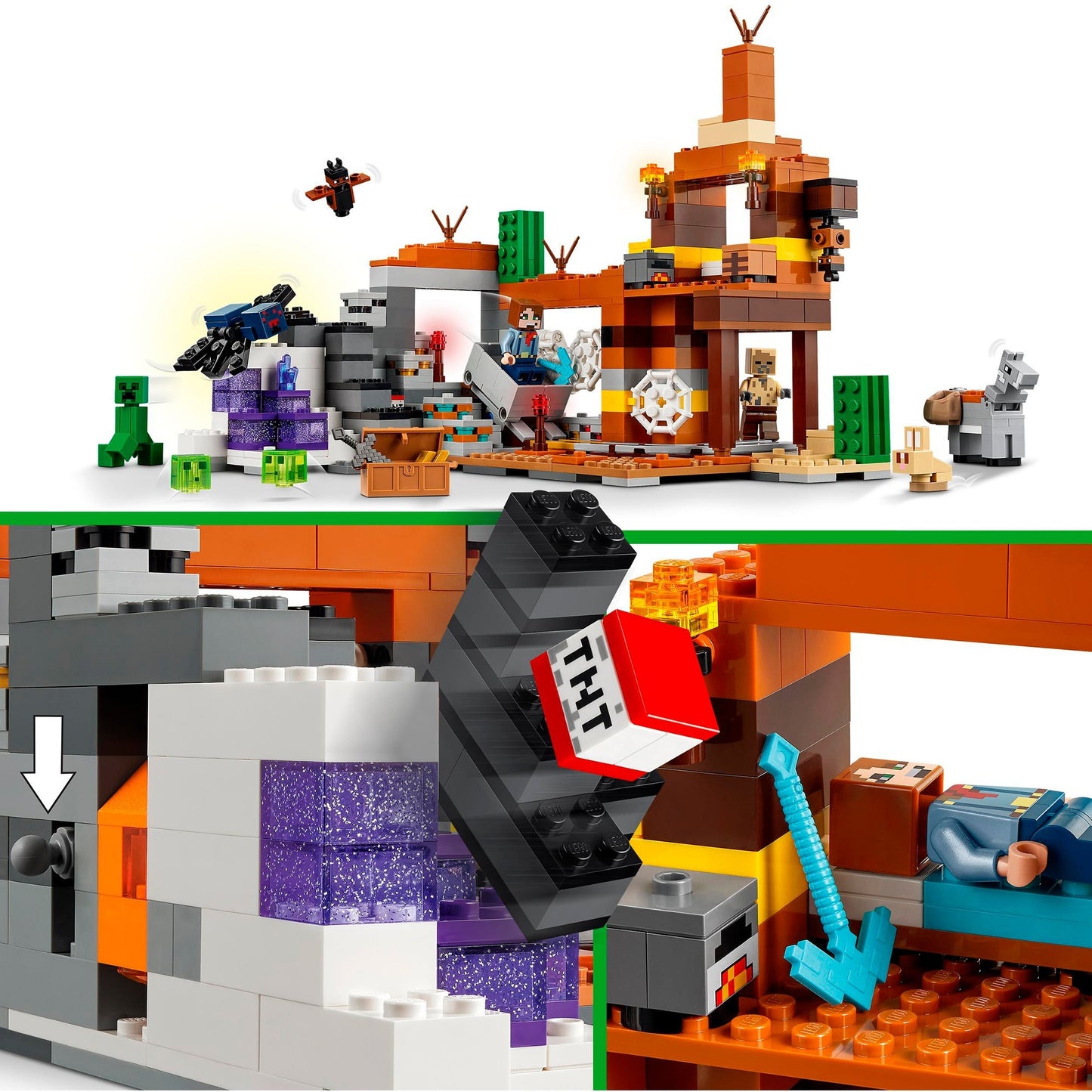 LEGO 21263 Minecraft Die Mine in den Badlands, Konstruktionsspielzeug