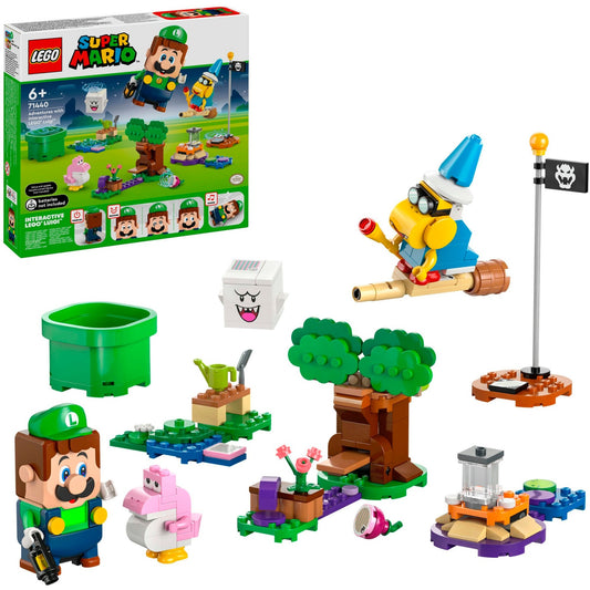 LEGO 71440 Super Mario Abenteuer mit dem interaktiven LEGO Luigi, Konstruktionsspielzeug