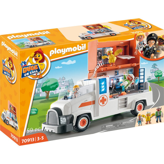 PLAYMOBIL 70913 DUCK ON CALL Notarzt Truck, Konstruktionsspielzeug