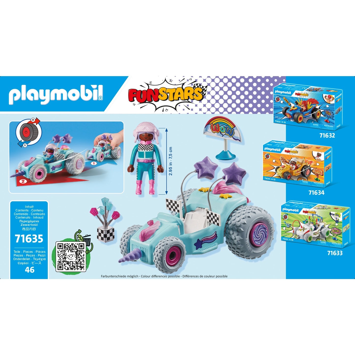 PLAYMOBIL 71635 Funstars Rasendes Einhorn, Konstruktionsspielzeug