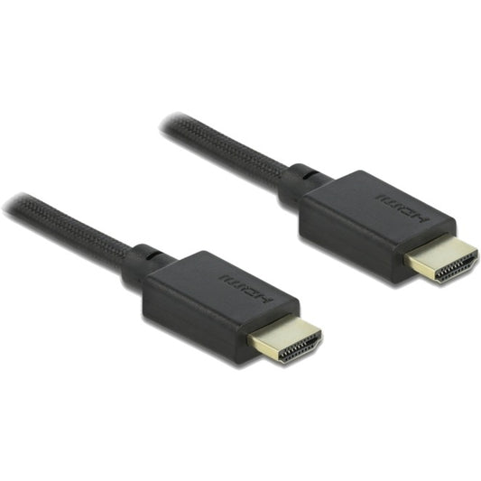 DeLOCK High Speed HDMI-Kabel 48 Gbps 8K 60Hz (schwarz, 0,5 Meter)