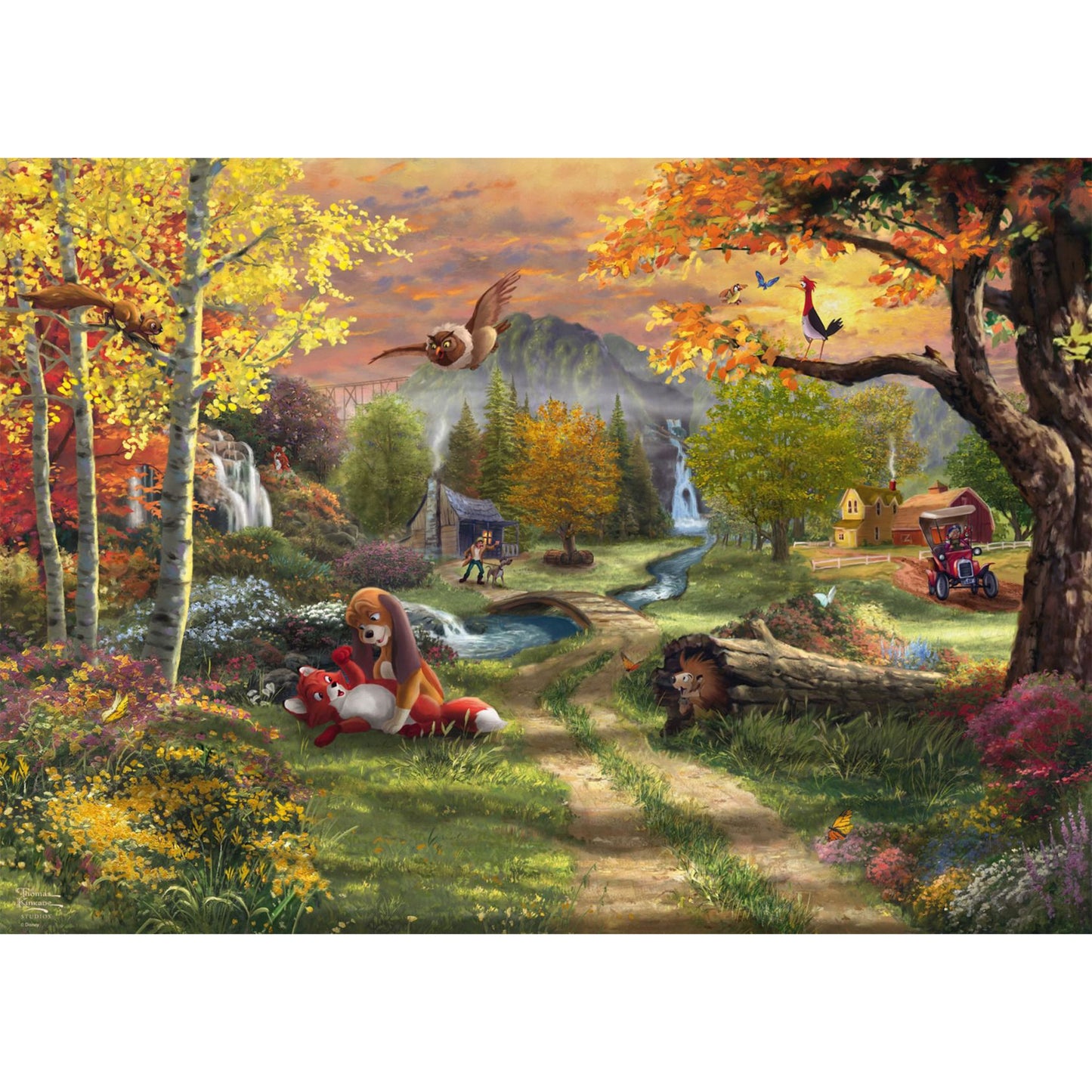 Thomas Kinkade Studios: Disney -  The Fox and the Hound, Puzzle