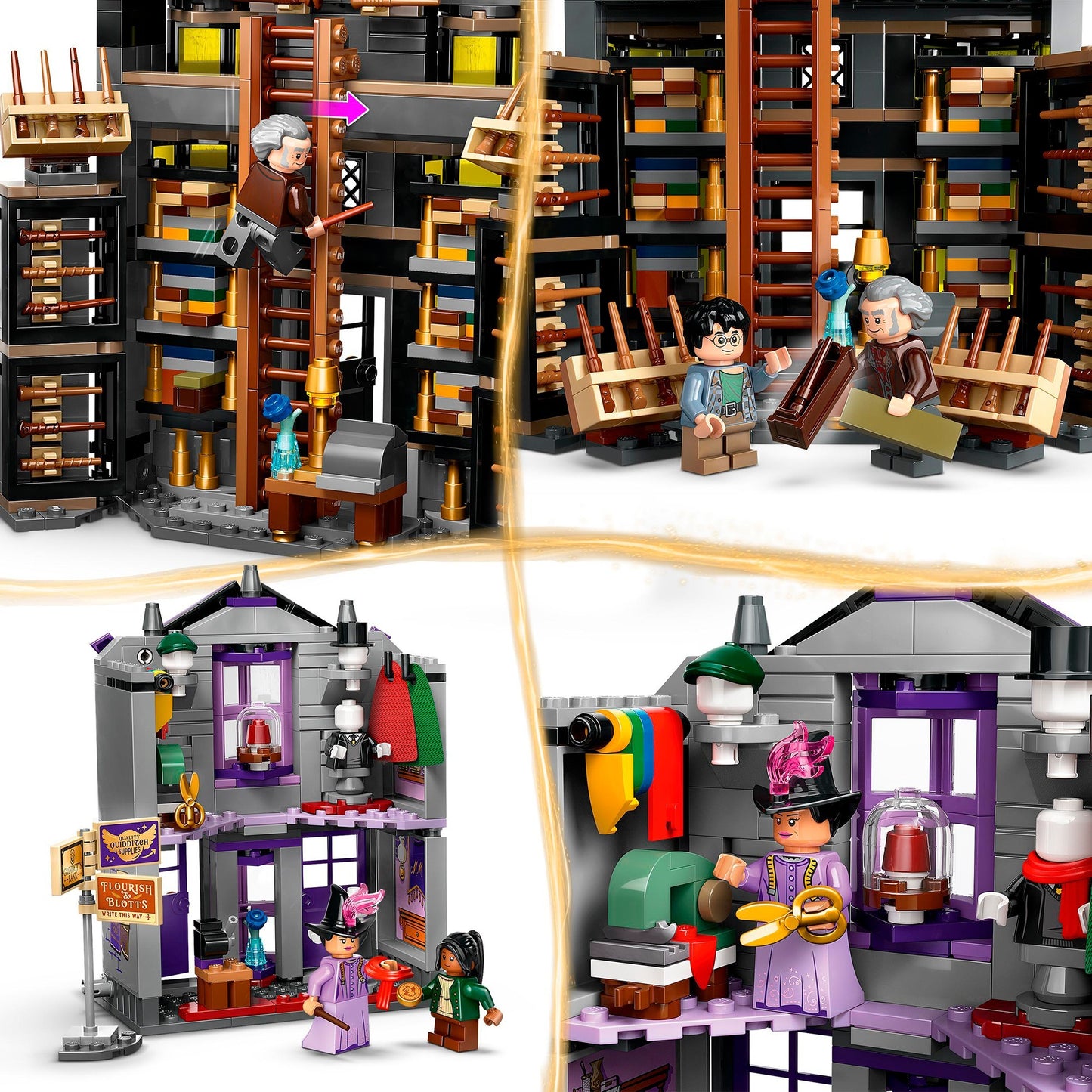 LEGO 76439 Harry Potter Ollivanders & Madam Malkins Anzüge, Konstruktionsspielzeug