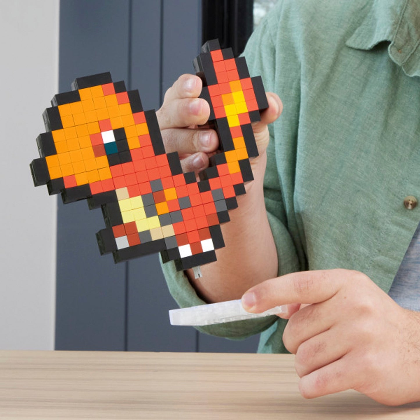 Mattel Pokémon Glumanda Pixel Art, Konstruktionsspielzeug