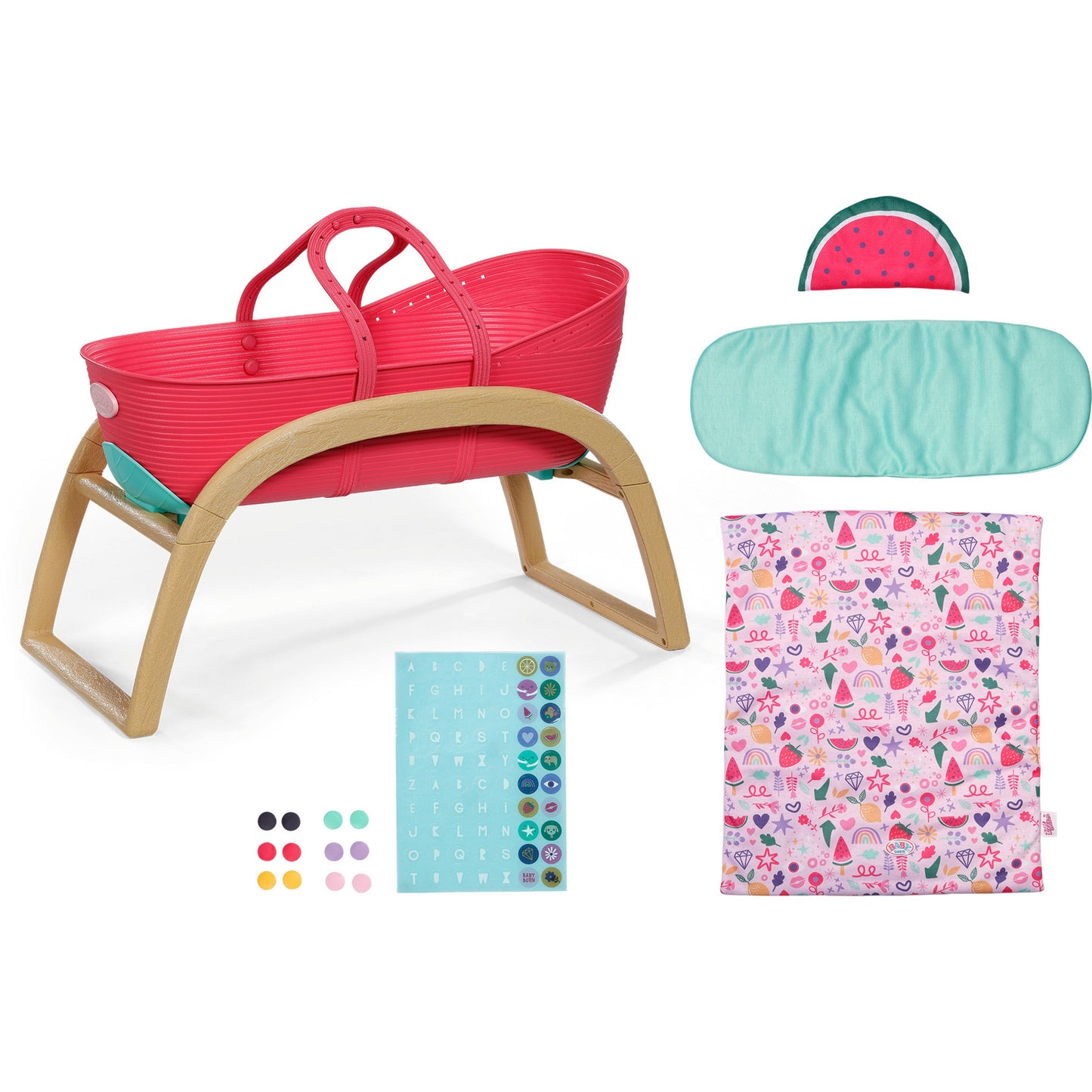 BABY born 3 in 1 Wiege Pinplay, Puppenmöbel