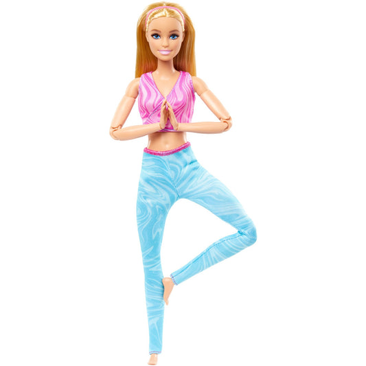 Barbie Barbie Made to Move mit pinken Sportoberteil und blauer Yogahose