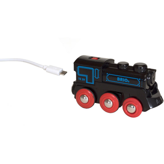 BRIO World Schwarze Akku-Lok mit Micro-USB (schwarz)