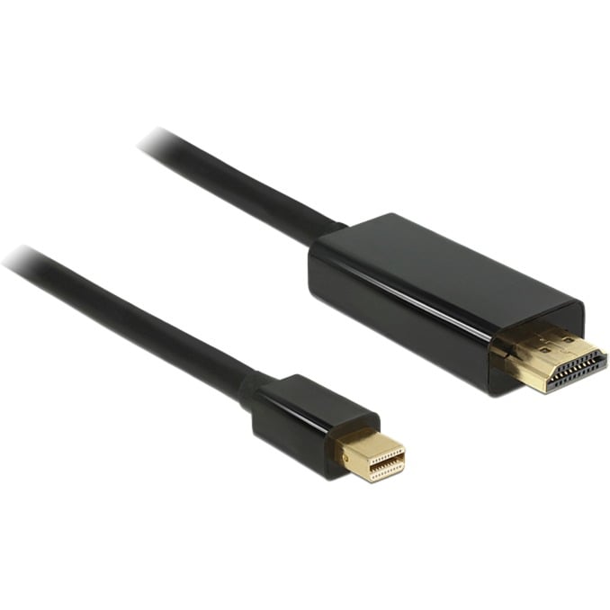 DeLOCK Adapterkabel miniDP Stecker > HDMI-A Stecker (schwarz, 1 Meter)