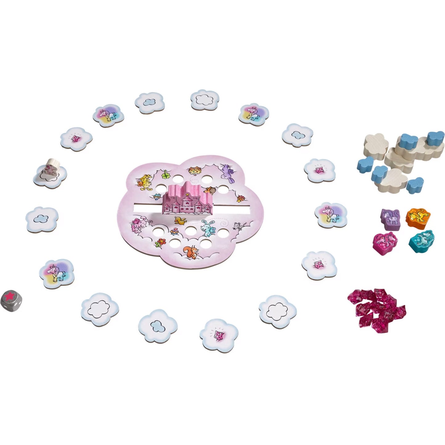 Einhorn Glitzerglück - Wolkenstapelei, Brettspiel