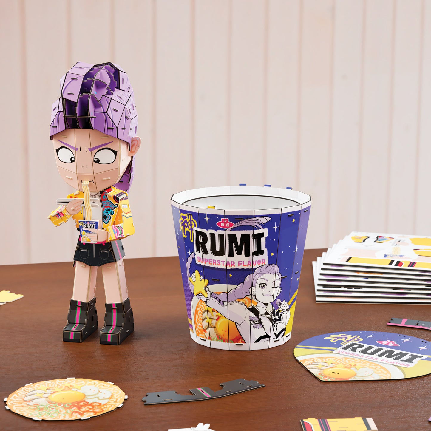 4D Build - K-Pop Demon Hunters - Rumi im Ramen-Becher, Modellbau