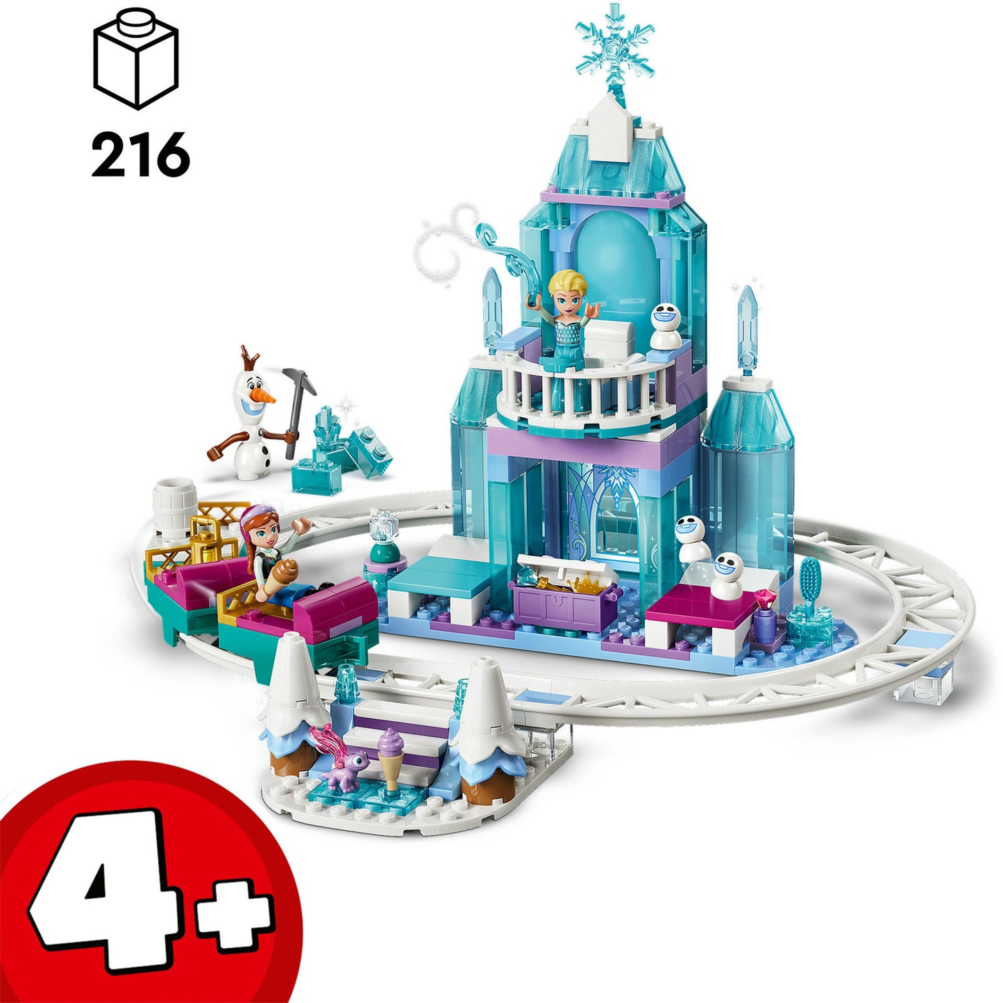 43281 Disney Princess Elsas Schlittenfahrt um den Eispalast, Konstruktionsspielzeug