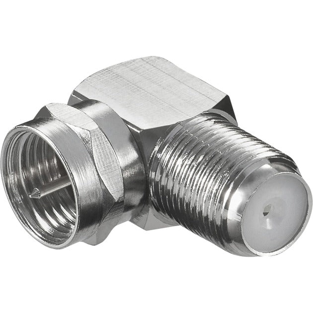 Goobay 90°-Winkel-Adapter F-Stecker auf F-Kupplung (silber)