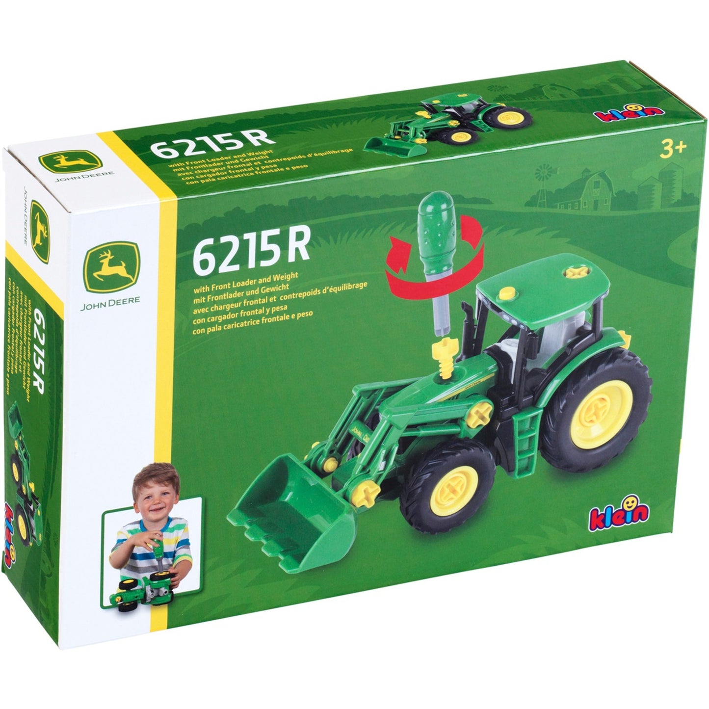 Theo Klein John Deere-Traktor mit Frontlader und Gewicht (grün)