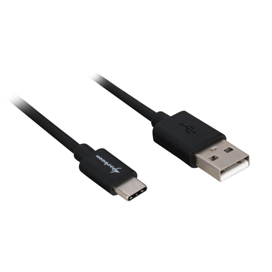 Sharkoon USB 2.0 Kabel, USB-A Stecker > USB-C Stecker (schwarz, 0,5 Meter)