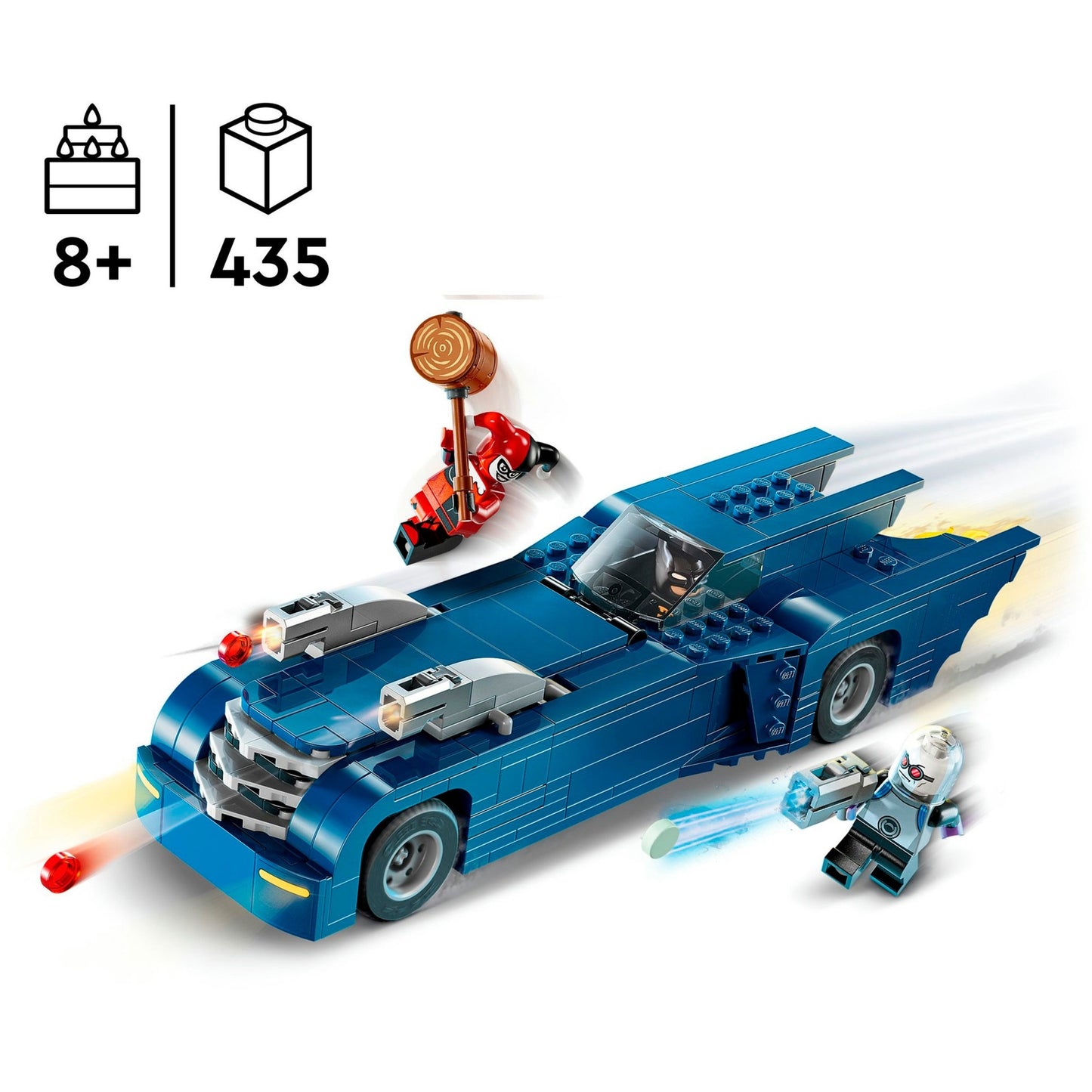 LEGO 76274 DC Super Heroes Batman im Batmobil vs. Harley Quinn und Mr. Freeze, Konstruktionsspielzeug