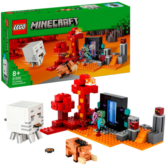 LEGO 21255 Minecraft Hinterhalt am Netherportal, Konstruktionsspielzeug