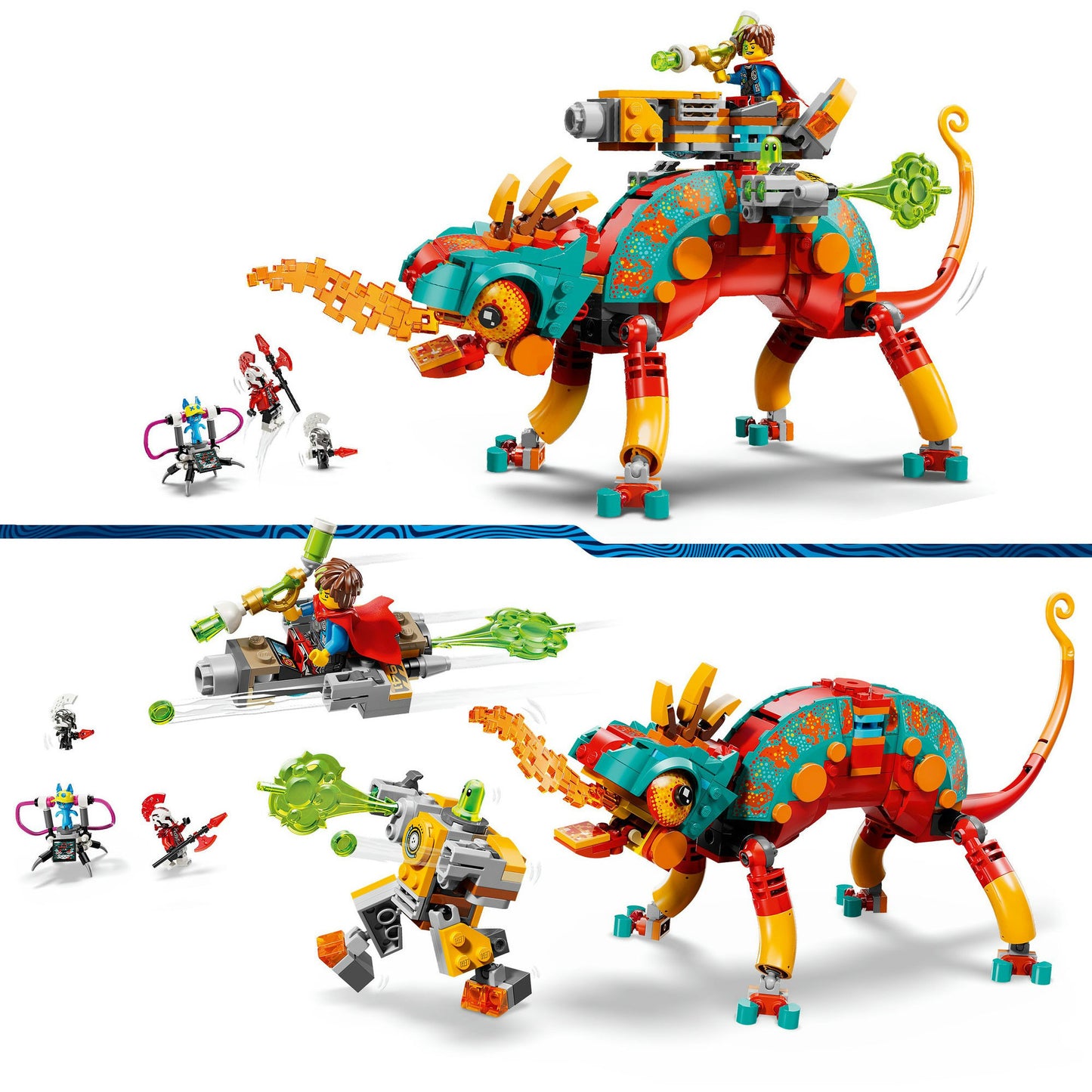 71492 DREAMZz Mateos Feuer-Chamäleon, Konstruktionsspielzeug