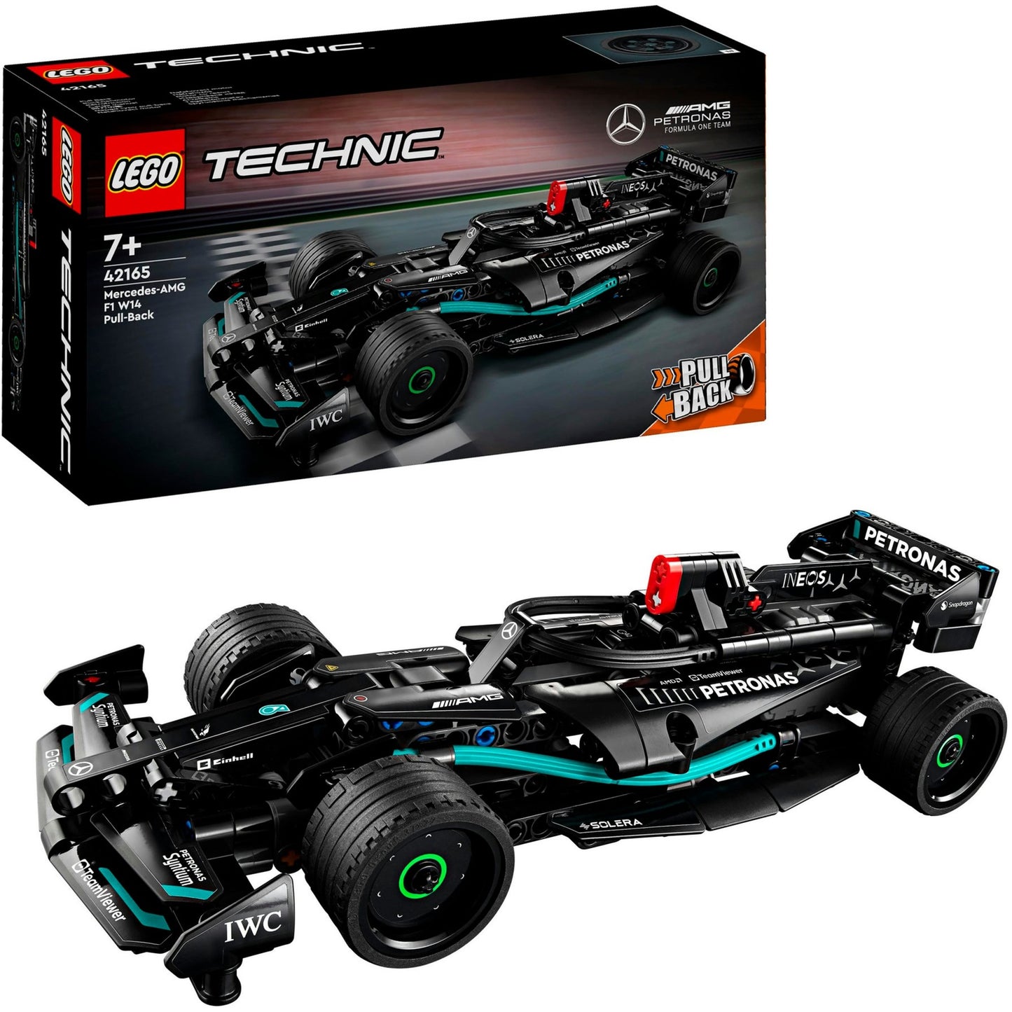 LEGO 42165 Technic Mercedes-AMG F1 W14 E Performance Pull-Back, Konstruktionsspielzeug