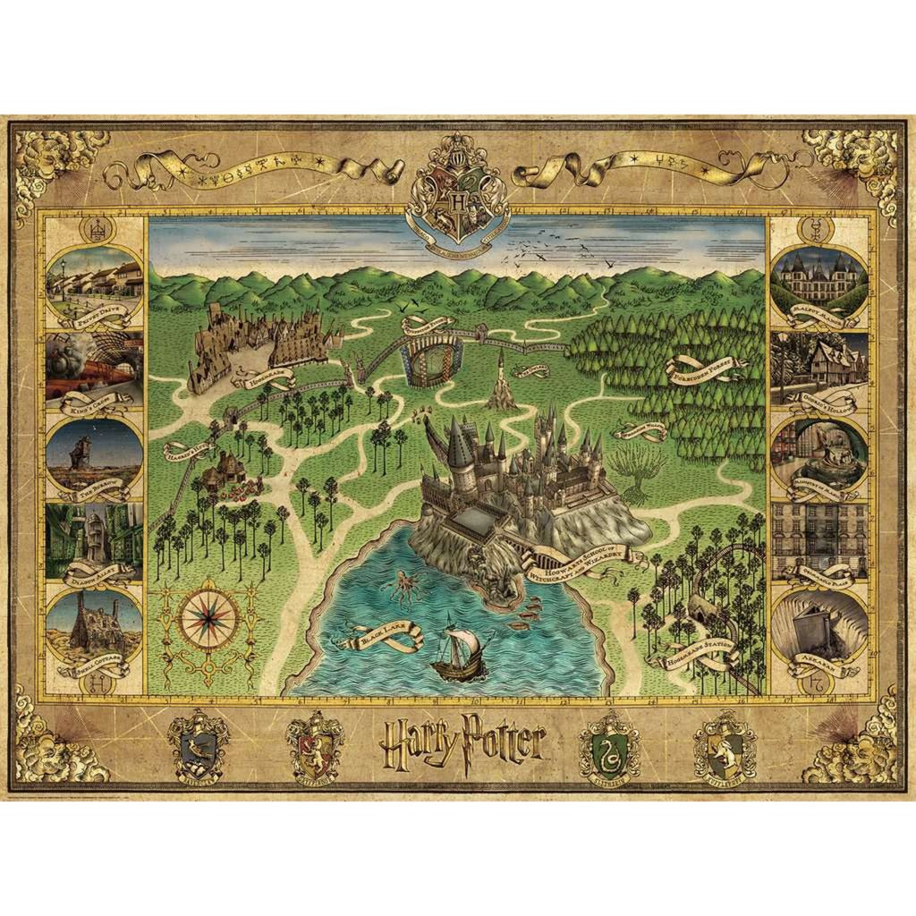 Ravensburger Puzzle Hogwarts Karte (1500 Teile)