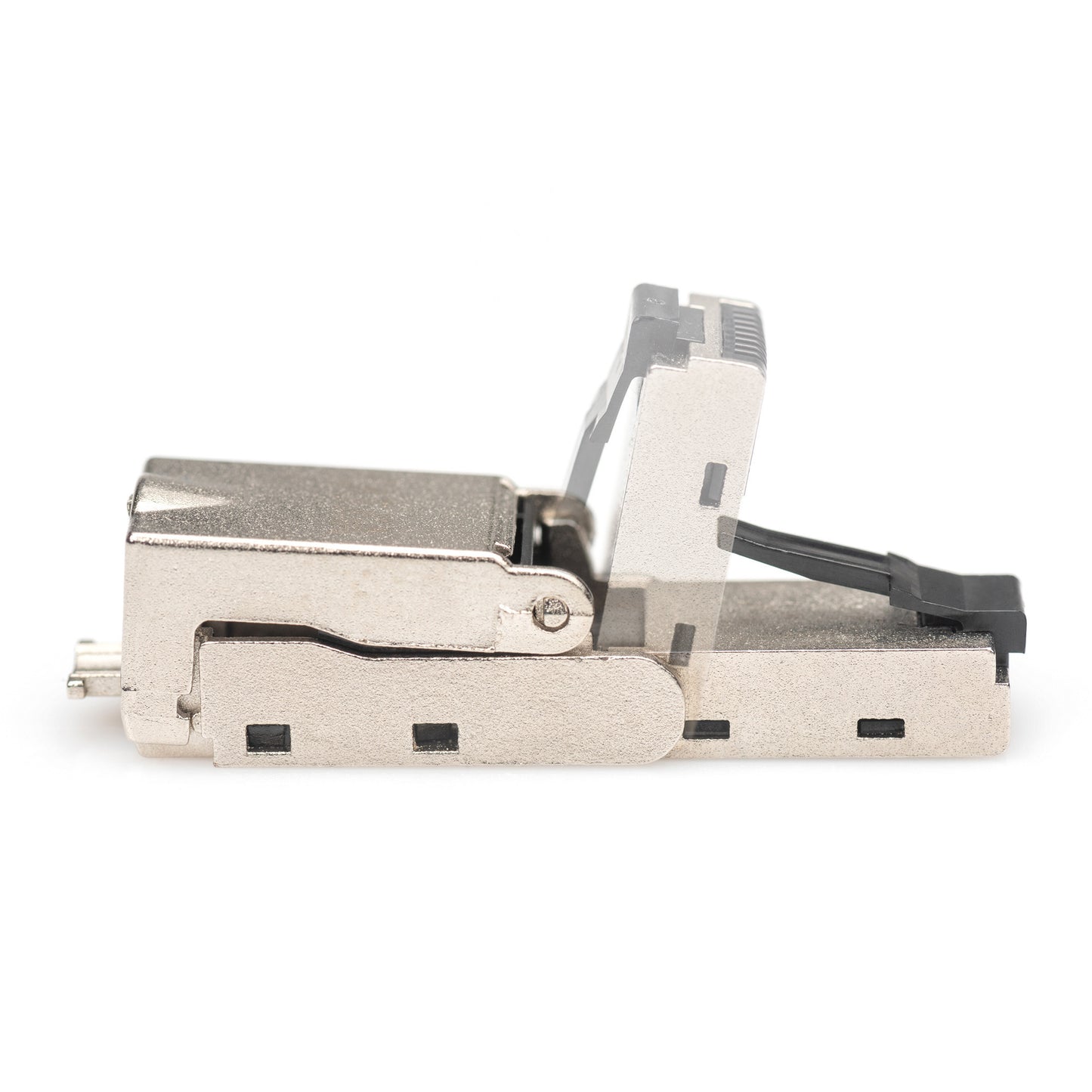 CAT.6a Feldstecker abwinkelbar, STP mit Staubschutzkappe