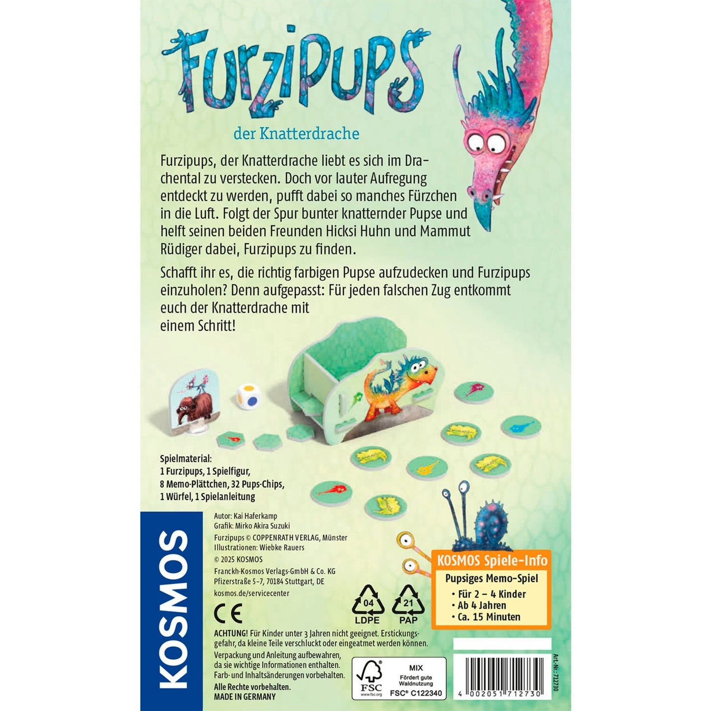 Furzipups der Knatterdrache, Brettspiel