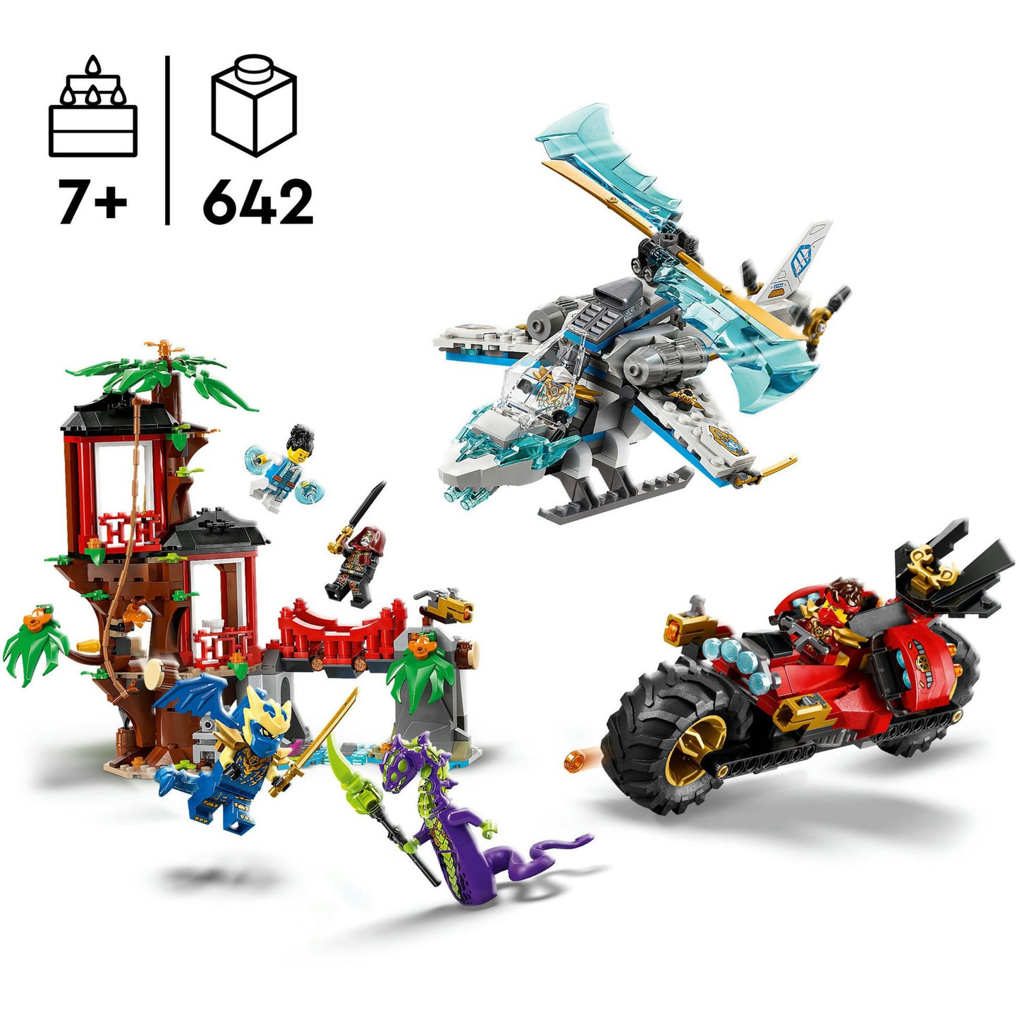 71857 Ninjago Showdown am Baumhaus mit dem Ninja-Bike, Konstruktionsspielzeug