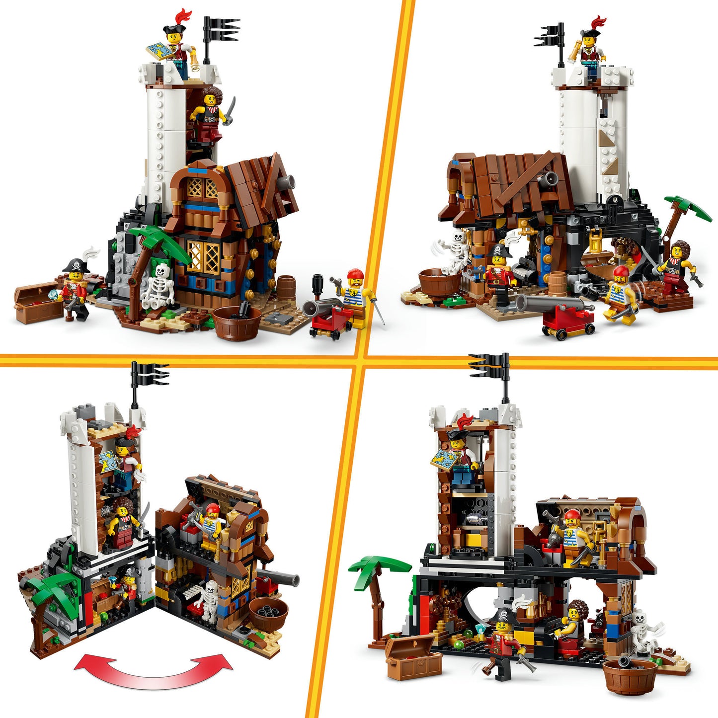 31387 Creator 3-in-1 Legendäres Piratenschiff, Konstruktionsspielzeug