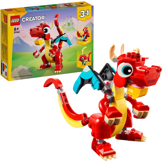 LEGO 31145 Creator 3-in-1 Roter Drache, Konstruktionsspielzeug