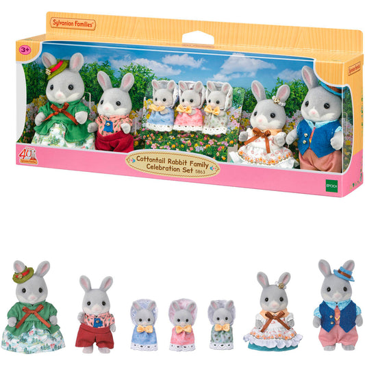 Sylvanian Families - Waldkaninchen Familie Festtagsset, Konstruktionsspielzeug