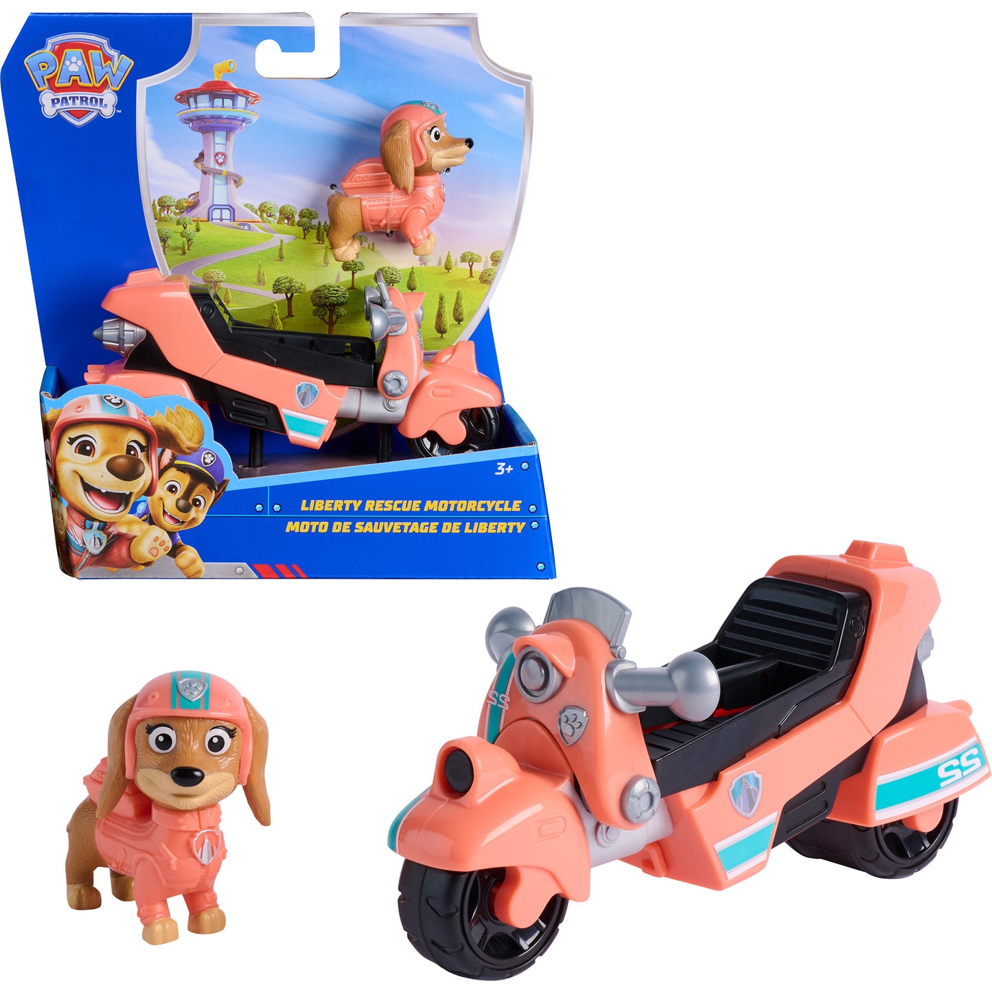 Paw Patrol - Liberty Rettungs-Motorrad mit Sammelfigur, Spielfahrzeug