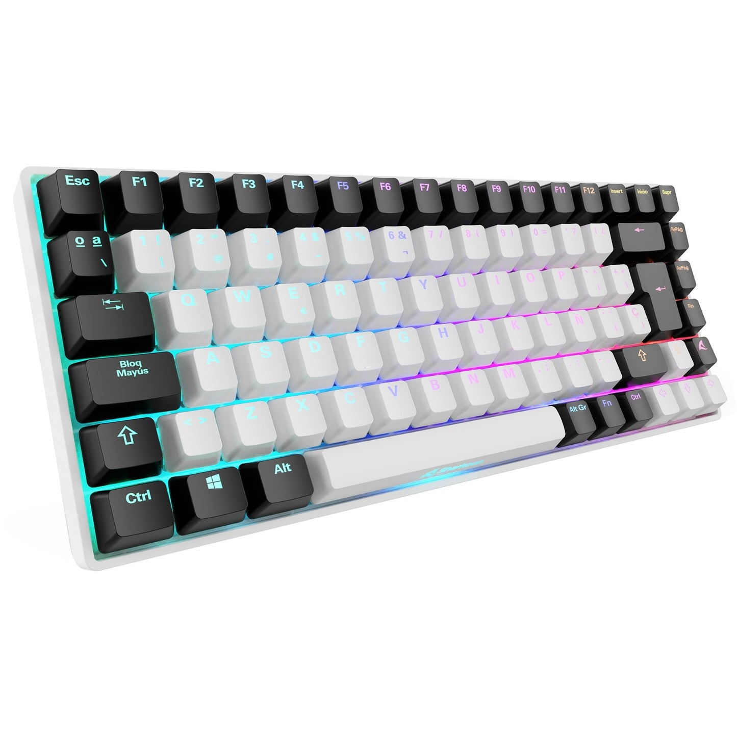 Sharkoon SKILLER SGK50 S3 (weiss, ES-Layout, Gateron Yellow)