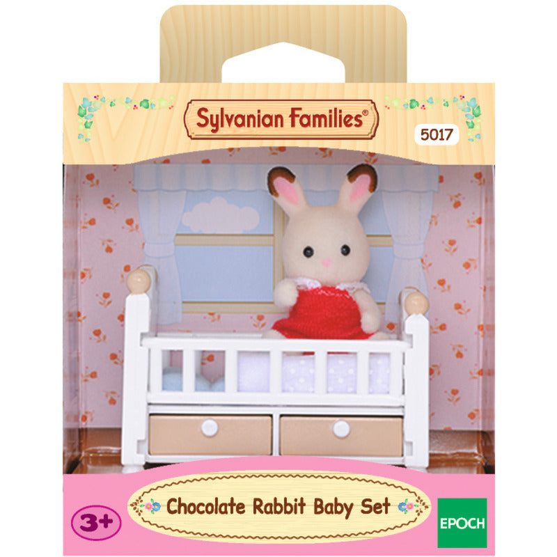 Sylvanian Families - Schokoladenhasen Baby mit Babybett, Konstruktionsspielzeug