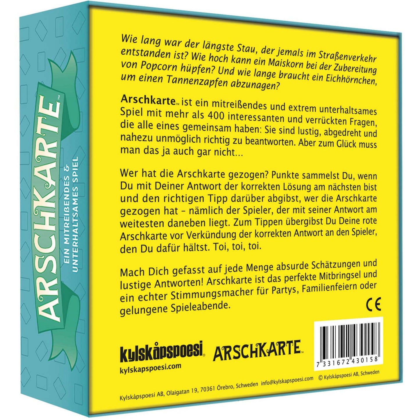 Arschkarte - Wer hat die Arschkarte gezogen?, Quizspiel